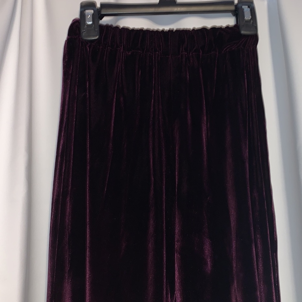 Handmade Purple velour homemade super soft casual pants Pull On